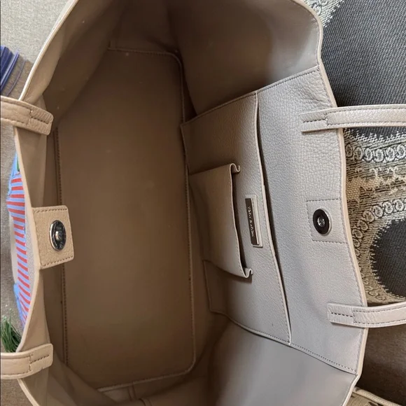 Tory Burch Designer Pebbled Leather Horse Pony Tote Purse Handbag *bonus tassel - Picture 7 of 8